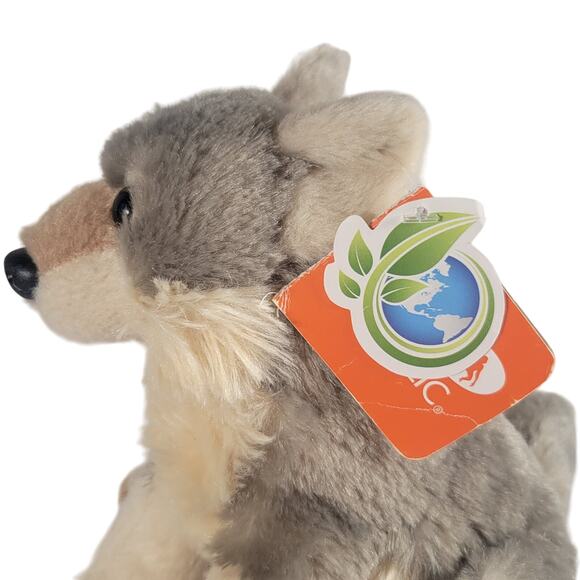 Wild Republic Eco-Friendly CK Mini Wolf Plush Toy 7" Grey White Soft With Tags - Picture 11 of 16